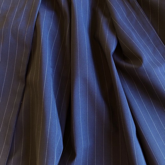 Jean Paul Gaultier dark navy pinstriped knee length pants - Picture 10 of 10